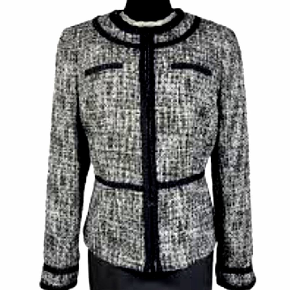 Jones New York Tweed Suit Jacket Coat Size 10 EUC - Picture 3 of 13
